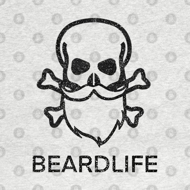 Skull and Beard Beardlife - Black by Tatted_and_Tired